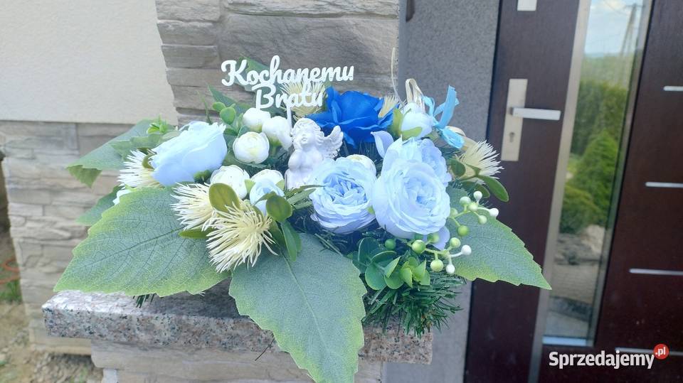 Stroik na cmentarz z aniołkiem Kochanemu Bratu Rzepiennik Suchy sprzedam