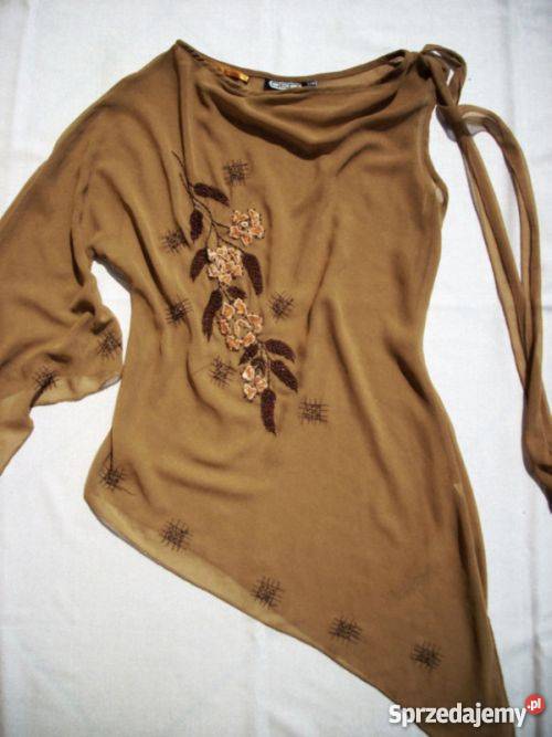 QED Tunika elegancka Zwiewna Hafty Koraliki 36 małopolskie Nowy Sącz