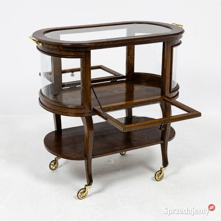 Stylowy Barek Antyk Dębowy Na Kółkach Stary Dąb wielkopolskie Swarzędz