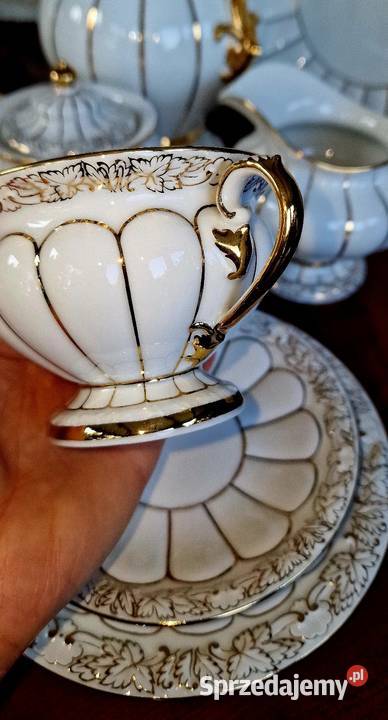 MiśniaMeissen XForm serwis kawowy 6osób z dużym Nałęczów