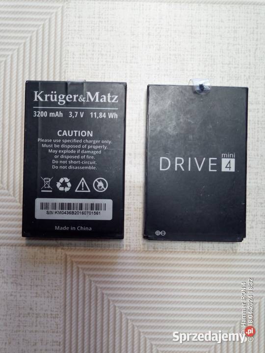 Oryginalne baterie do Kruger&matz driver mini