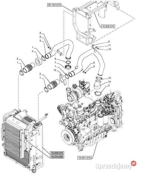 Holland T6070 Rurka 47610978 Pozostałe Jastrzębniki sprzedam