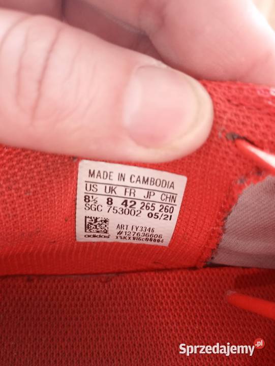 buty sportowe 42 adidas czerwone Sportowe Szczecin