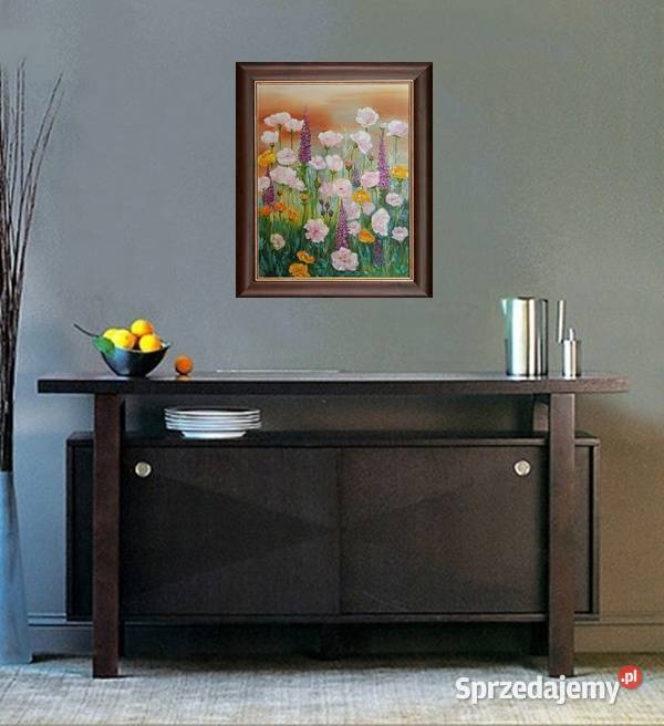 Obraz olejny Różowa łąka Lublin