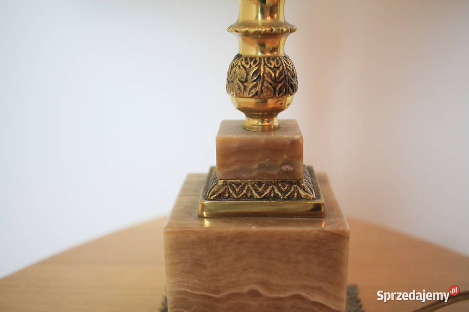 Piękne lampa stołowa klasyczna bogate zdobienie śląskie