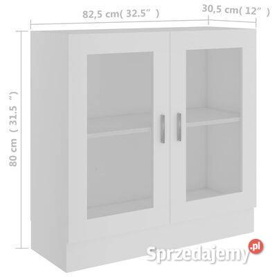 vidaXL Witryna biała 825x305x80 materiał Pozostałe Warszawa