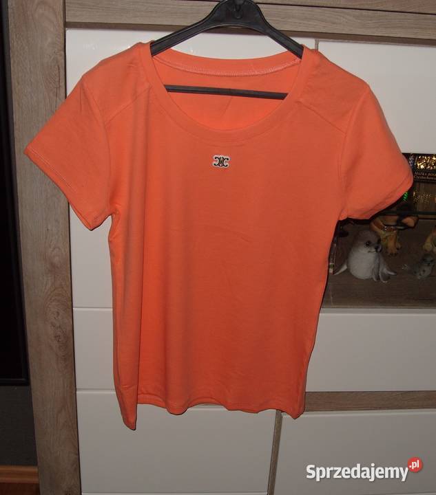 Prążkowana pomarańczowa bluzeczka r LXL Rawicz