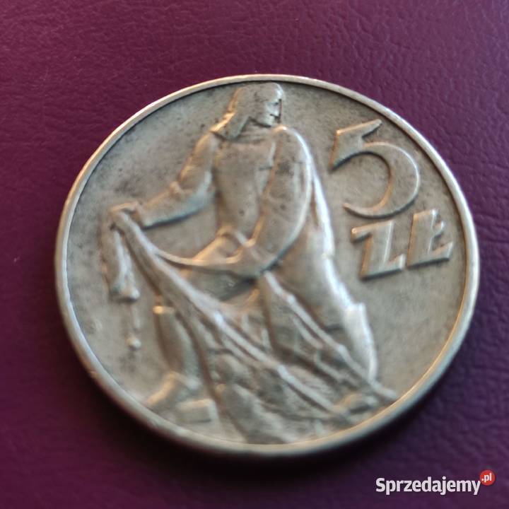 Moneta PRLu 5 ZŁOTYCH 1974 RYBAK Ładna mazowieckie Pruszków