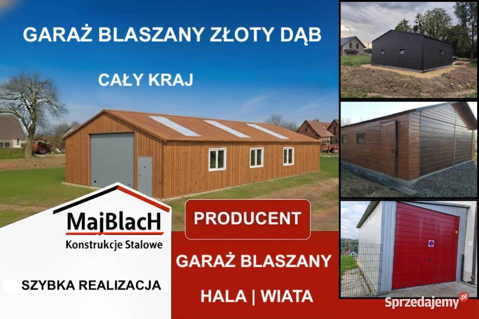 Garaż Blaszany Dwuspadowy Złoty Dąb Wiata mazowieckie Radom