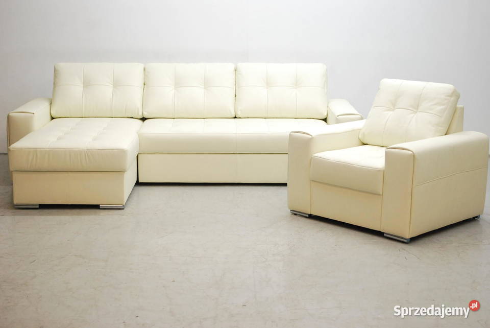 SKÓRA NATURALN NAROŻNIK Z FSPANIAfotel 1018 Poznań