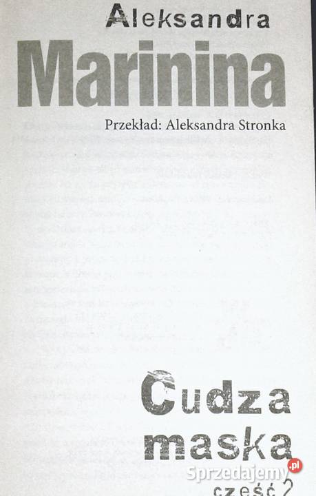 Cudza maska Cz 2 Tom 13 Aleksandra Marinina Chełm