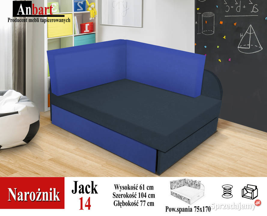 Kolorowa sofa dziecięca rozkładana PRODUCENT Kępno sprzedam