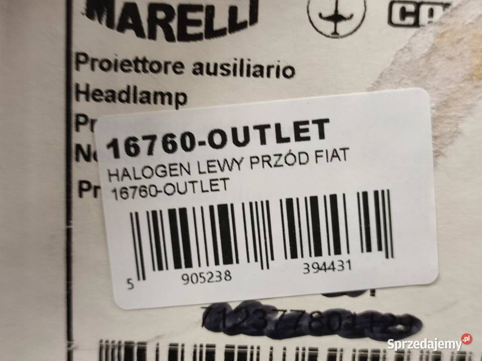 HALOGEN LEWY PRZÓD FIAT TEMPRA 1996 MAGNETI