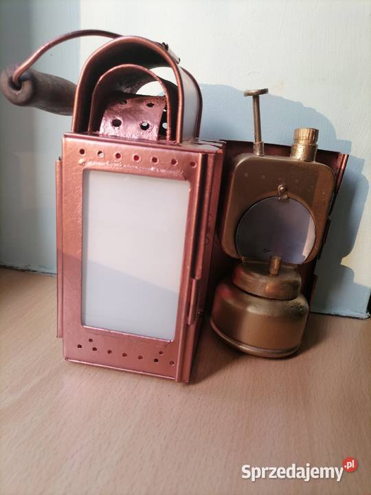 Stara konduktorska lampa karbidowa Kraków