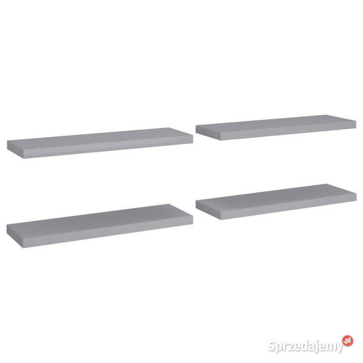 Półki ścienne 4 szare 80 x 235 x 38 MDF WM323858 Warszawa