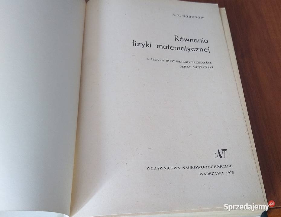 Równania fizyki matematycznej S K Godunow