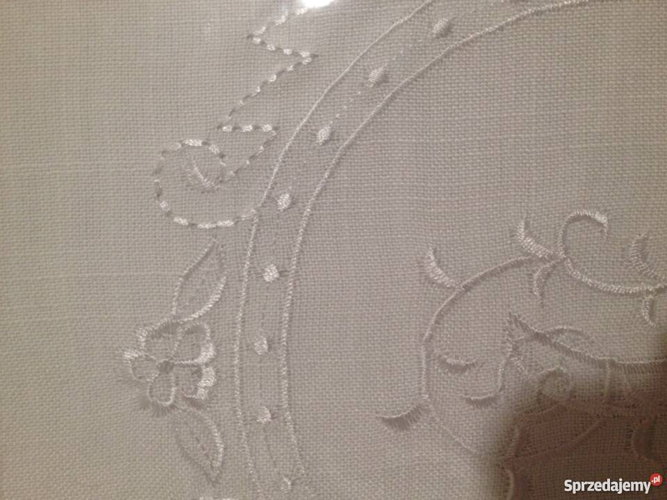 Piękna haftowana firanka Wystrój okien Ryki