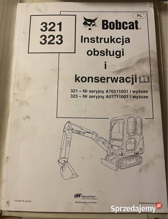 Instrukcja obsługi i konserwacji BOBCAT 321 323 Biczyce Górne