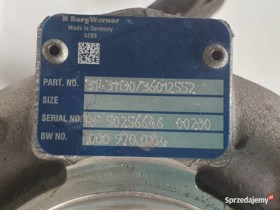 TURBOSPRĘŻARKA Volvo XC60 24 D D4 190 turbo Chełm