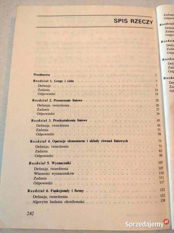 Algebra liniowa w zadaniach Wrocław