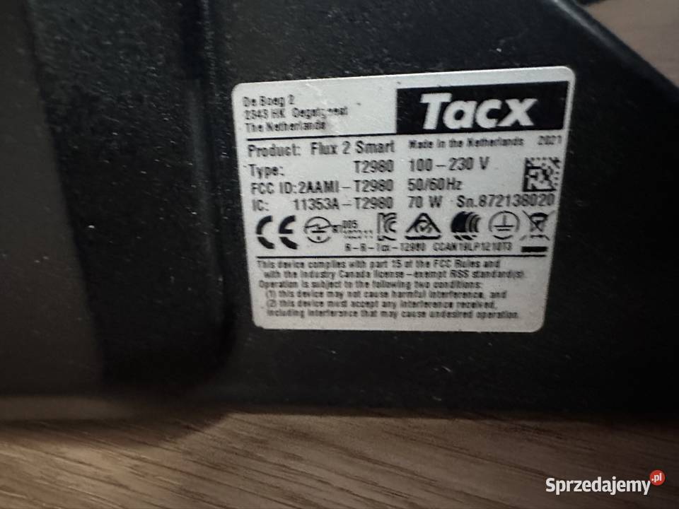 Trenażer rowerowy GARMIN Tacx FLUX 2 Smart Zamienie