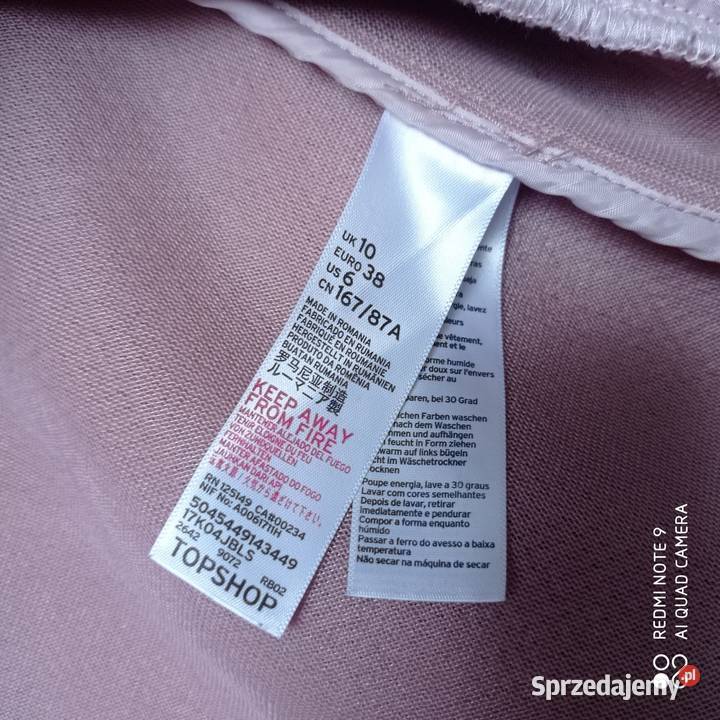 Piankowa bomberka Top Shop 38 pudrowy róż Topshop