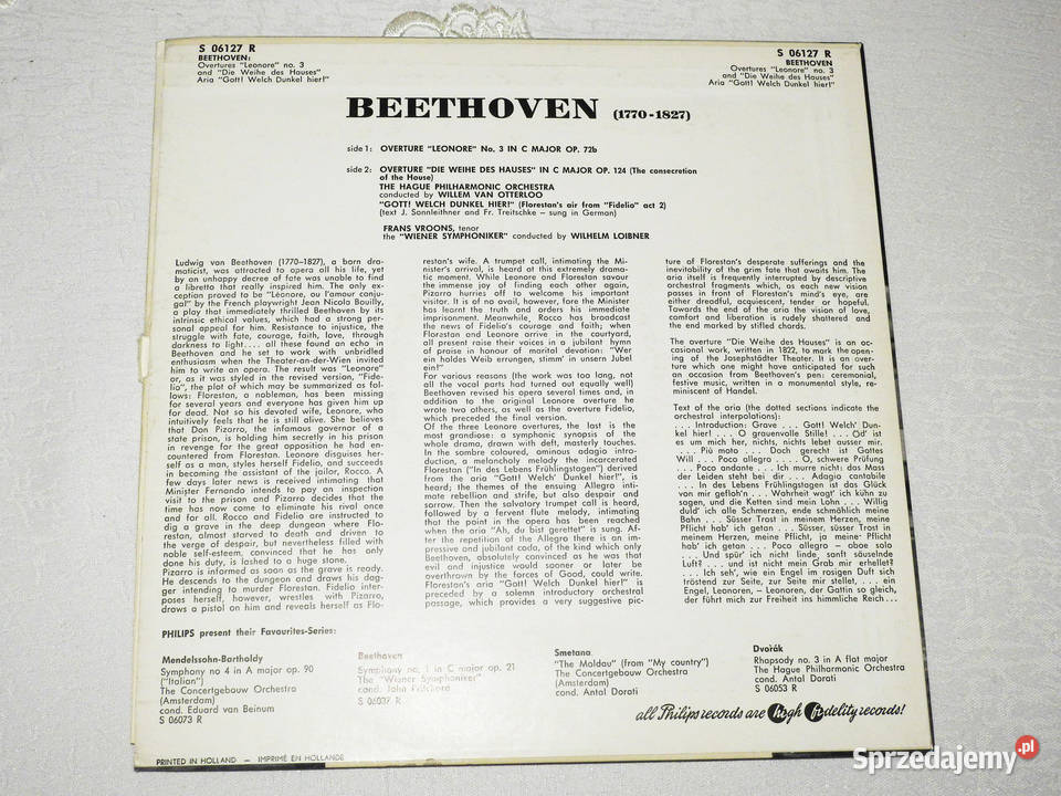 Ludwig van Beethoven The Hague Philharmonic S płyta winylowa Przemyśl