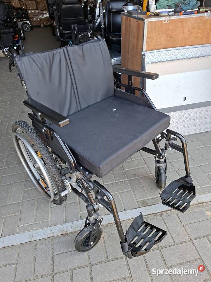 Wózek inwalidzki dla osób z nadwagą siedzisko 61 cm udźwig 240 kg