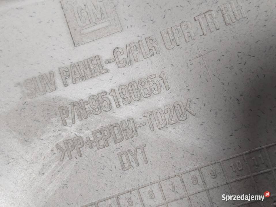 Osłona Pasa Słupka B Prawa Opel Mokka X 95190851 Osłony i zaślepki Pleszew