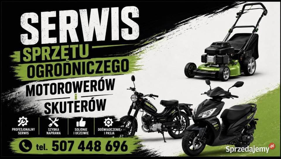 Serwis sprzętu ogrodniczego kosiarek motorowerów Jurkowice
