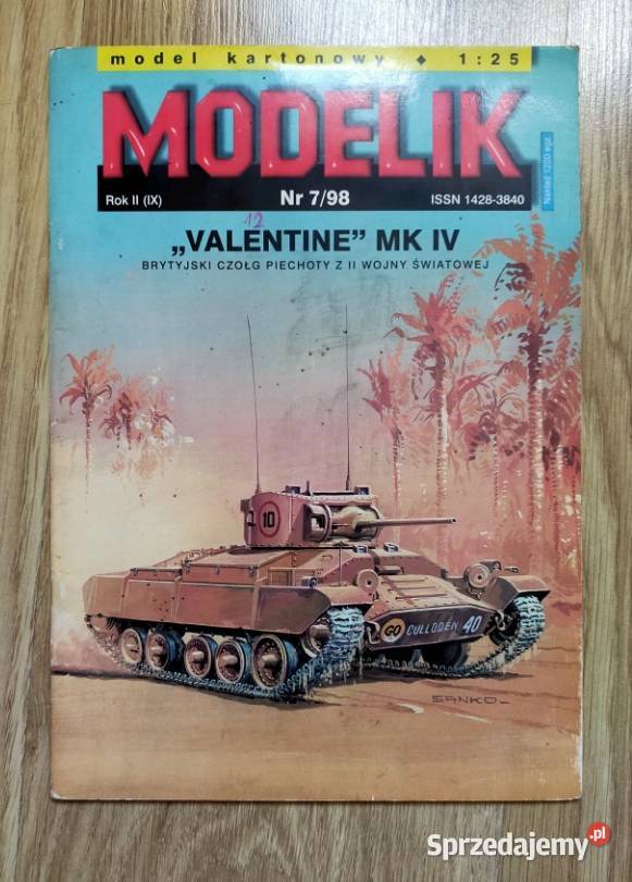 Model kartonowy czołg piechoty Valentine Mk IV Przemyśl