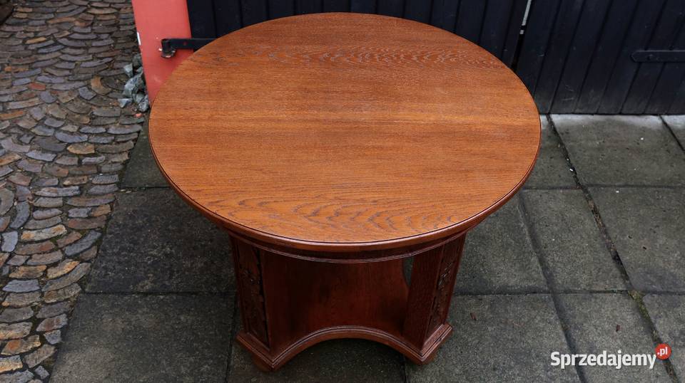 Unikatowy Okrągły Stół Stolik Jadalniany Kawowy Ziębice