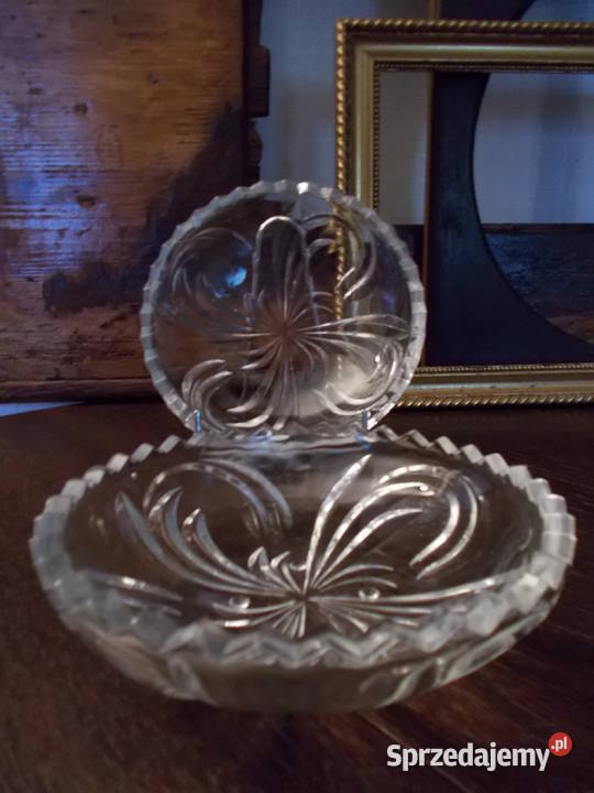 Kryształowa Bombonierka Bomboniera 2 Salaterki Porcelana i szkło Szczecin