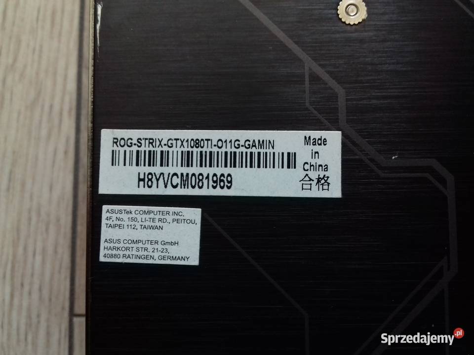 ASUS ROG STRIX GTX 1080Ti GAMING 11GB GDDR5 Karty graficzne Bydgoszcz