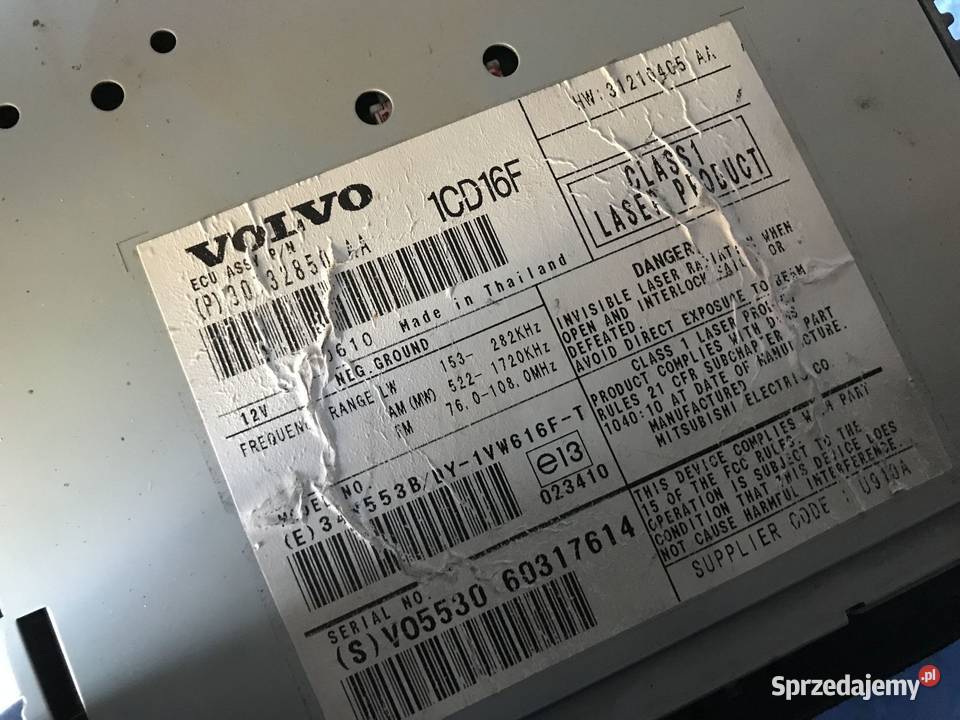VOLVO C70 II C30 V40 S40 II Czytnik Radia osobowe Bolesławiec