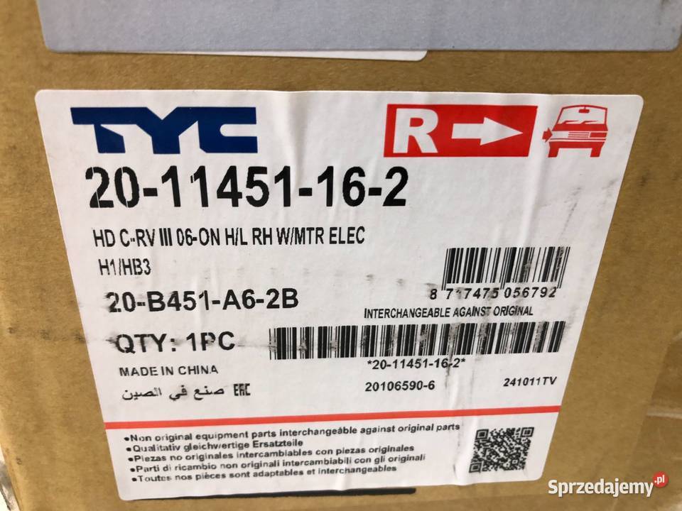 HONDA CRV III RE 092006122012 Reflektor lampa