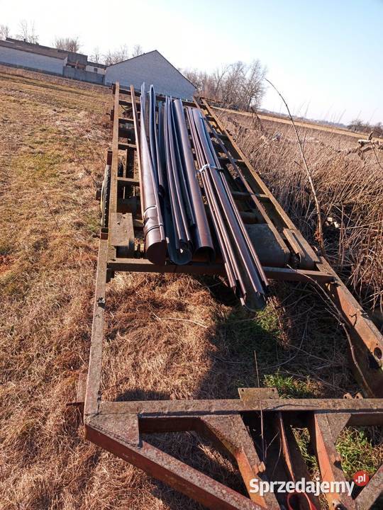 Przyczepa jednoosiowa dłużyca platformapodwozie Leśniczówka