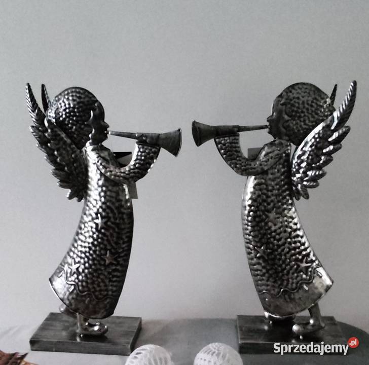 ANIOŁ METALOWY z trąbka Dębica sprzedam