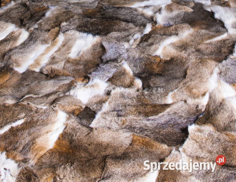 Narzuta dekoracyjna futro z królika 180x190 Koce i narzuty Szaflary