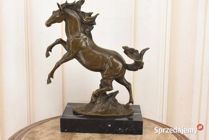 Piękny Koń Konik Koń Figura Z Brązu Dekoracja Kraków