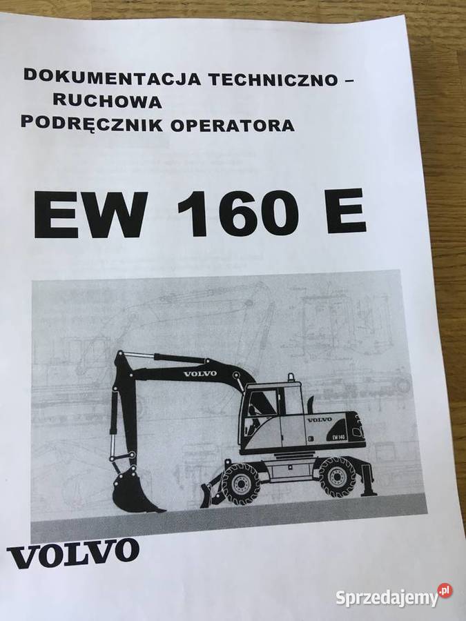 dtr instrukcja obsługi koparka volvo ew160e i Szczecin