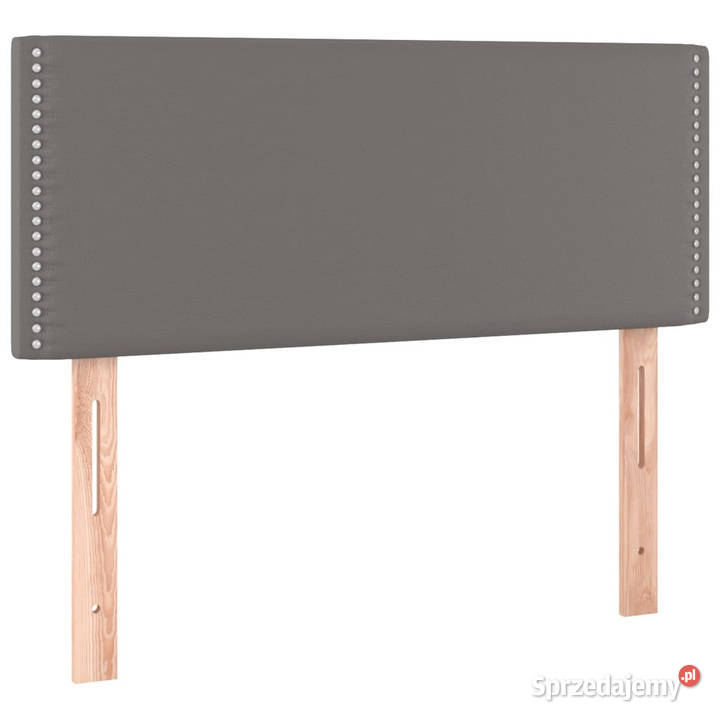 Łóżko kontynentalne z materacem szare ekoskóra 88cm mazowieckie sprzedam