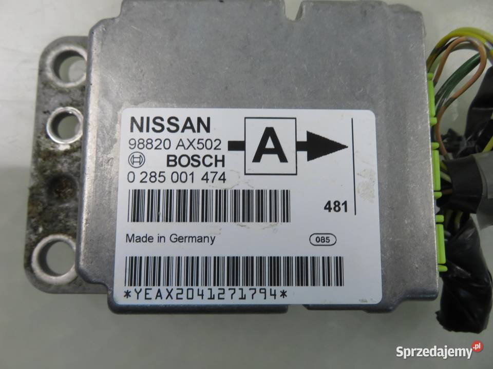 MODUŁ AIRBAG NISSAN MICRA III K12 0285001474 osobowe
