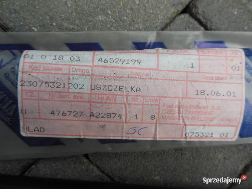 46529199 USZCZELKA SZYBY DOLNEJ FIAT SEICENTO Kozy