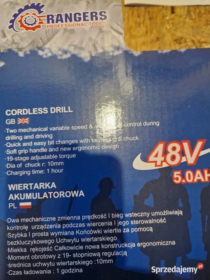 WIERTARKO WKRĘTARKA Akumulatorowa 48V 5 ah 2 x
