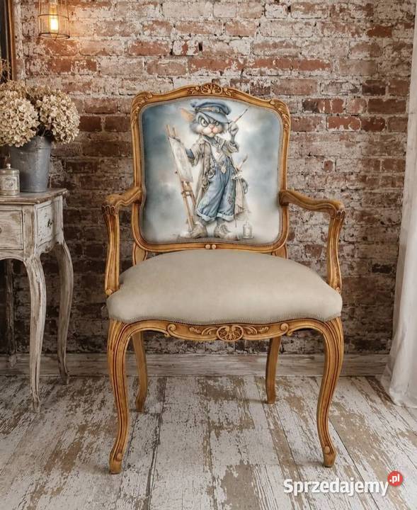 Designerski fotel w stylu artpop Unikatowy mebel Goleniów sprzedam