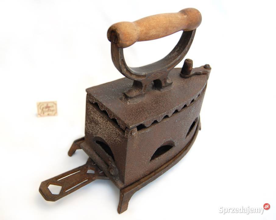 Antyczne przedwojenne żeliwne żelazko na węgiel Lublin