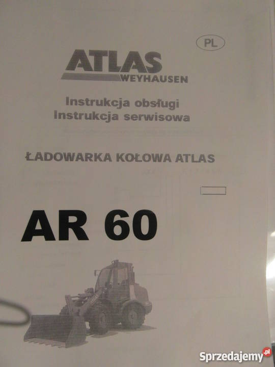 INSTRUKCJA OBSŁUGI DTR ATLAS TEREX AR 60 i iNNE Pozostałe Szczecin sprzedam