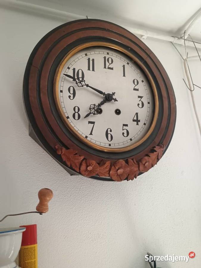 Wiszący zegar ścienny francuski drewno Rzeszów