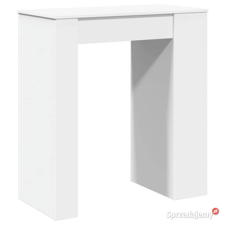 Stolik barowy z półkami biały 95x47x1035 Warszawa